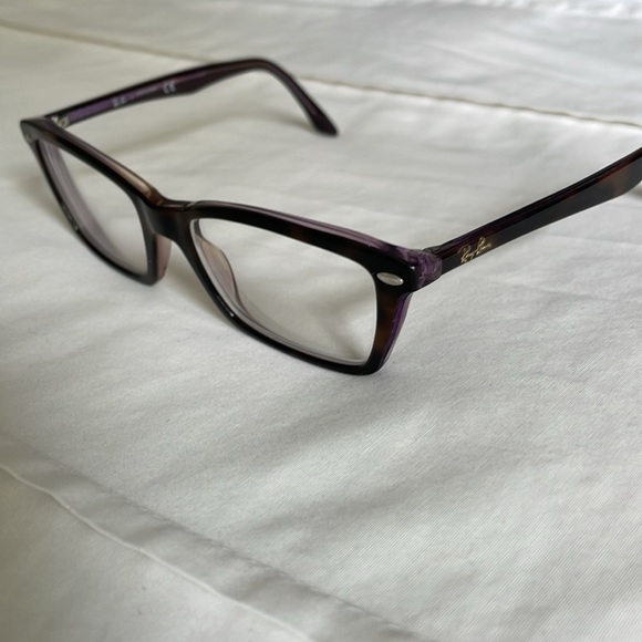 Ray-Ban dark tortoise shell and purple glasses - Picture 3 of 10